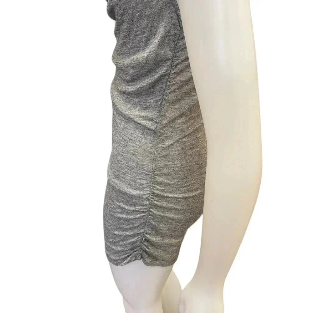 Club Monaco Grey Stretchy Cowl Neck Mini Dress Size  Medium - Picture 4 of 9
